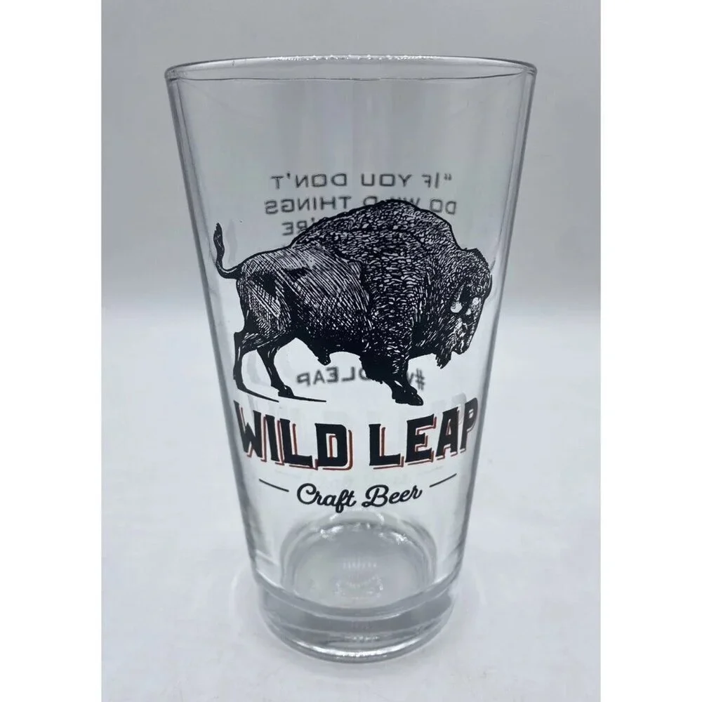 Wild Leap Brewing Company Craft Beer Glass 5.75